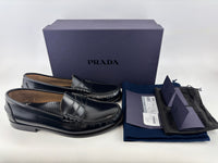 2BD015 Nero Spazzolato Loafers Size 9.5