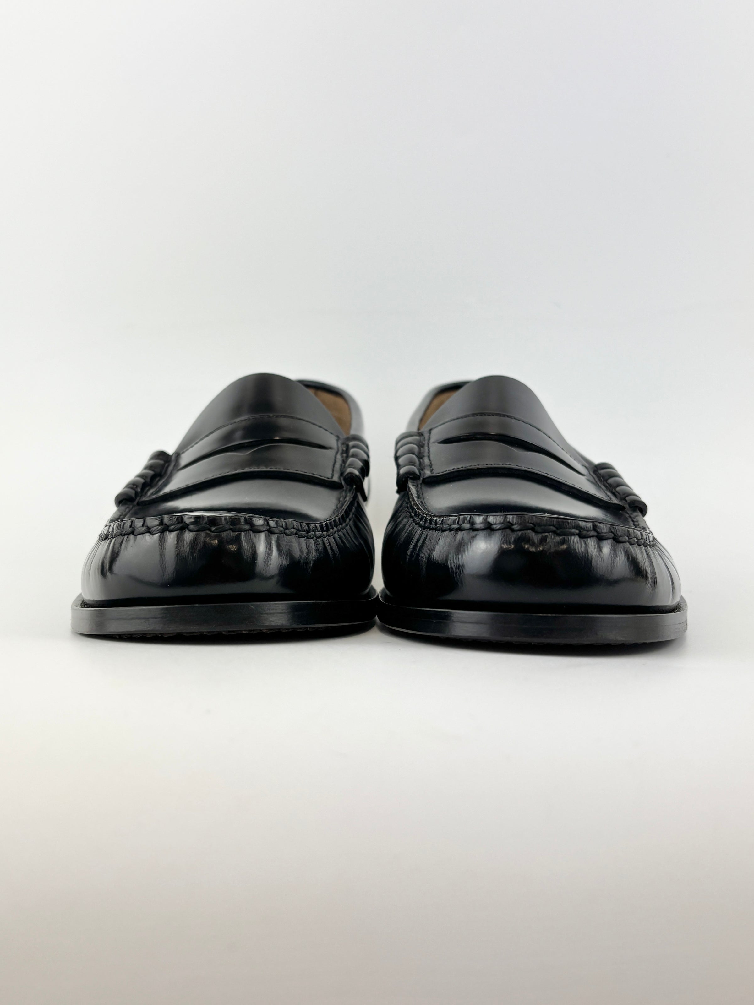 2BD015 Nero Spazzolato Loafers Size 9.5
