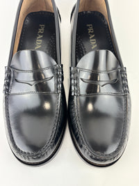 2BD015 Nero Spazzolato Loafers Size 9.5