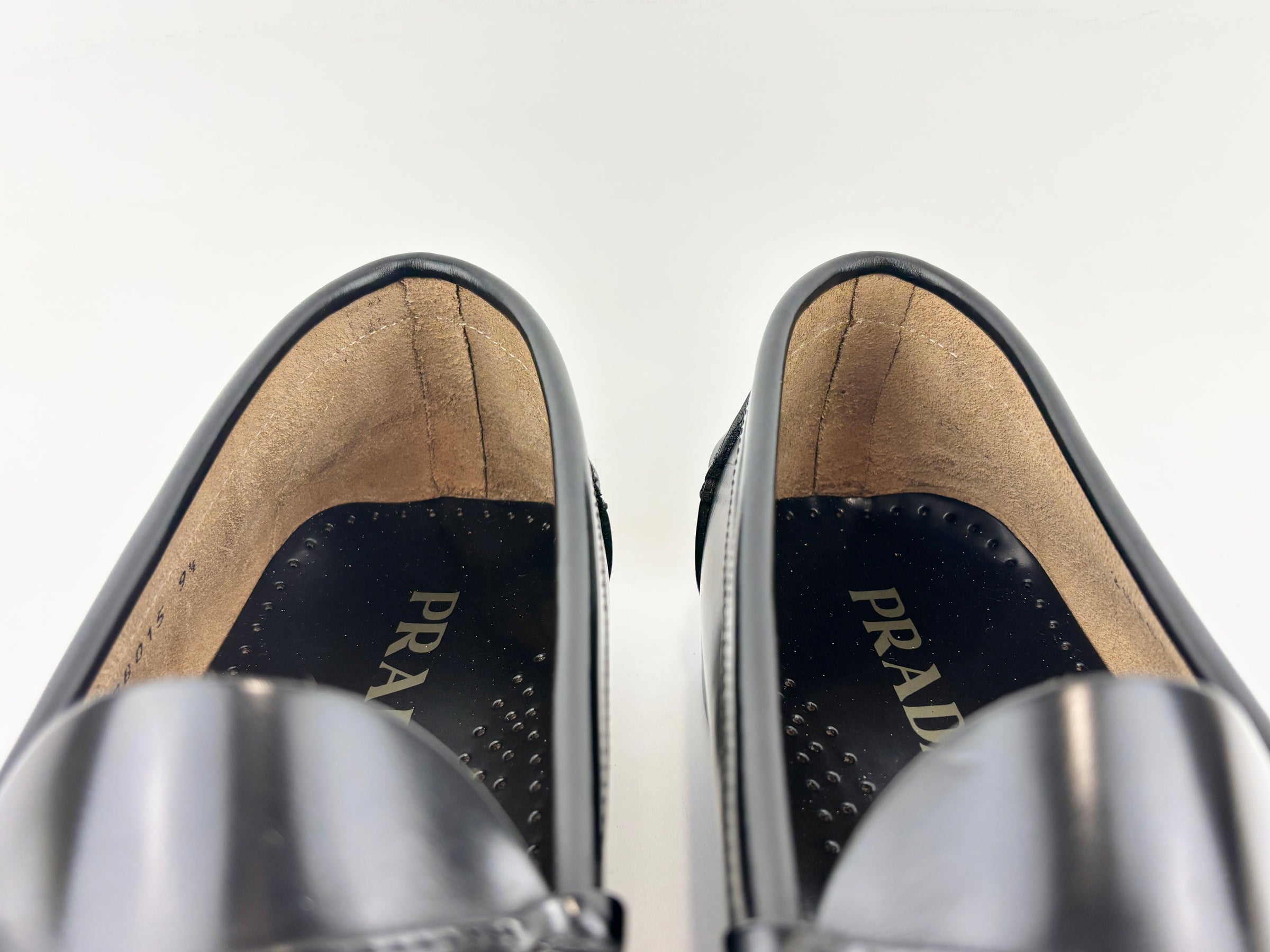 2BD015 Nero Spazzolato Loafers Size 9.5