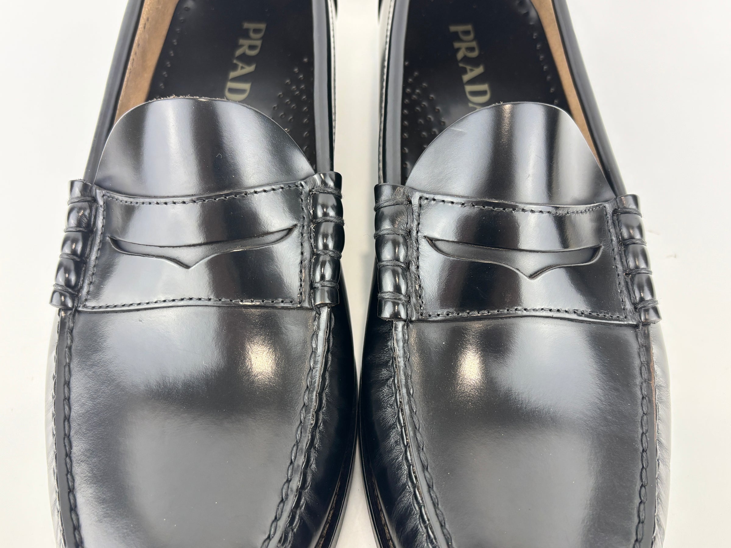 2BD015 Nero Spazzolato Loafers Size 9.5