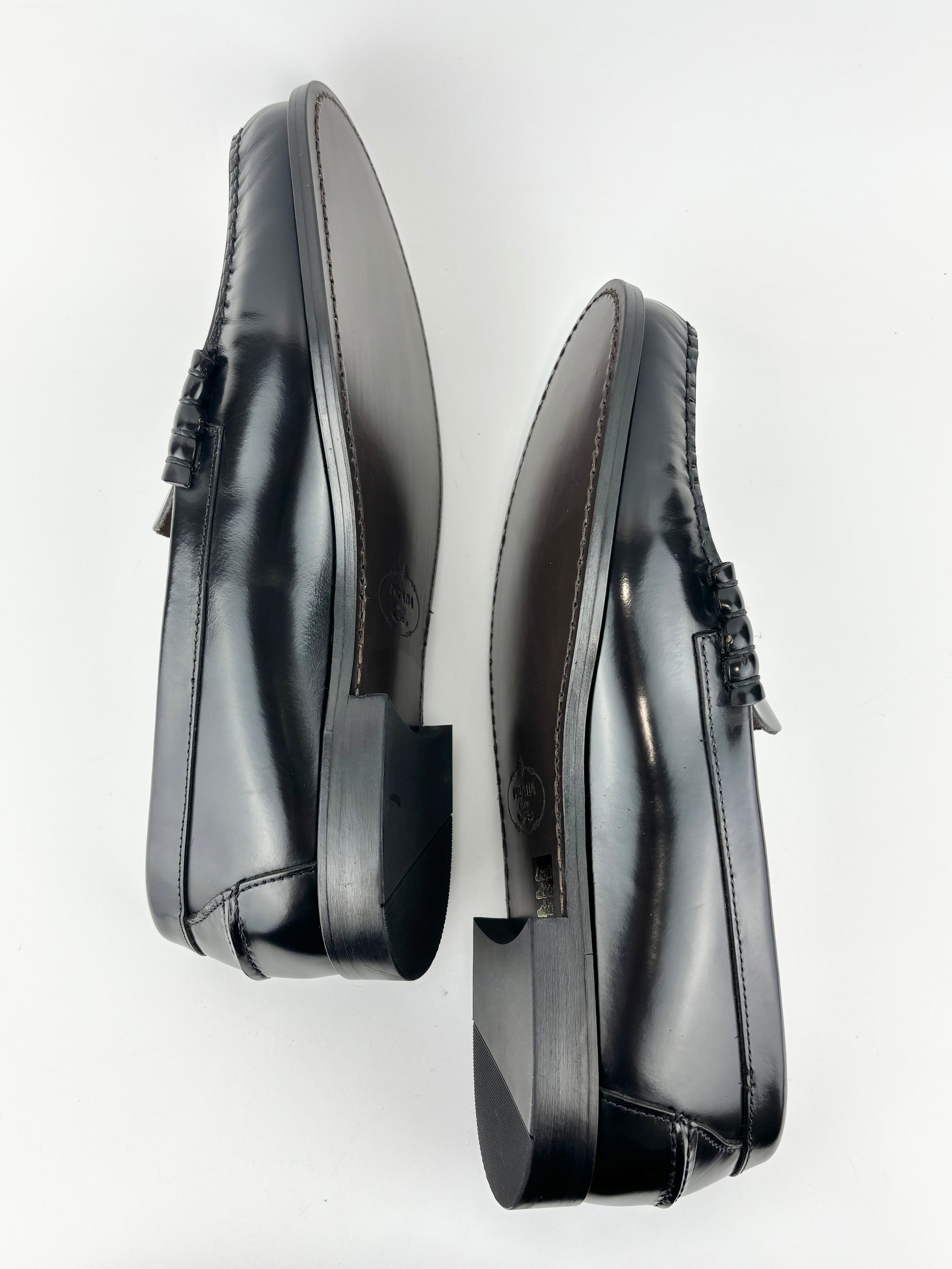 2BD015 Nero Spazzolato Loafers Size 9.5
