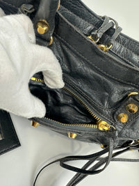 Balenciaga Classic Small City Gris Fossile Lambskin Leather