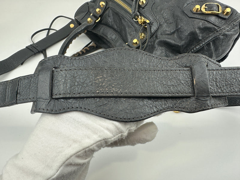Balenciaga Classic Small City Gris Fossile Lambskin Leather