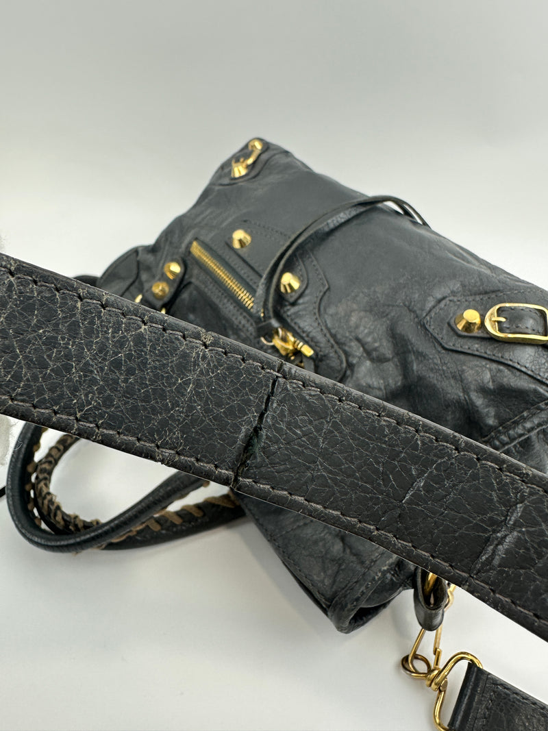 Balenciaga Classic Small City Gris Fossile Lambskin Leather