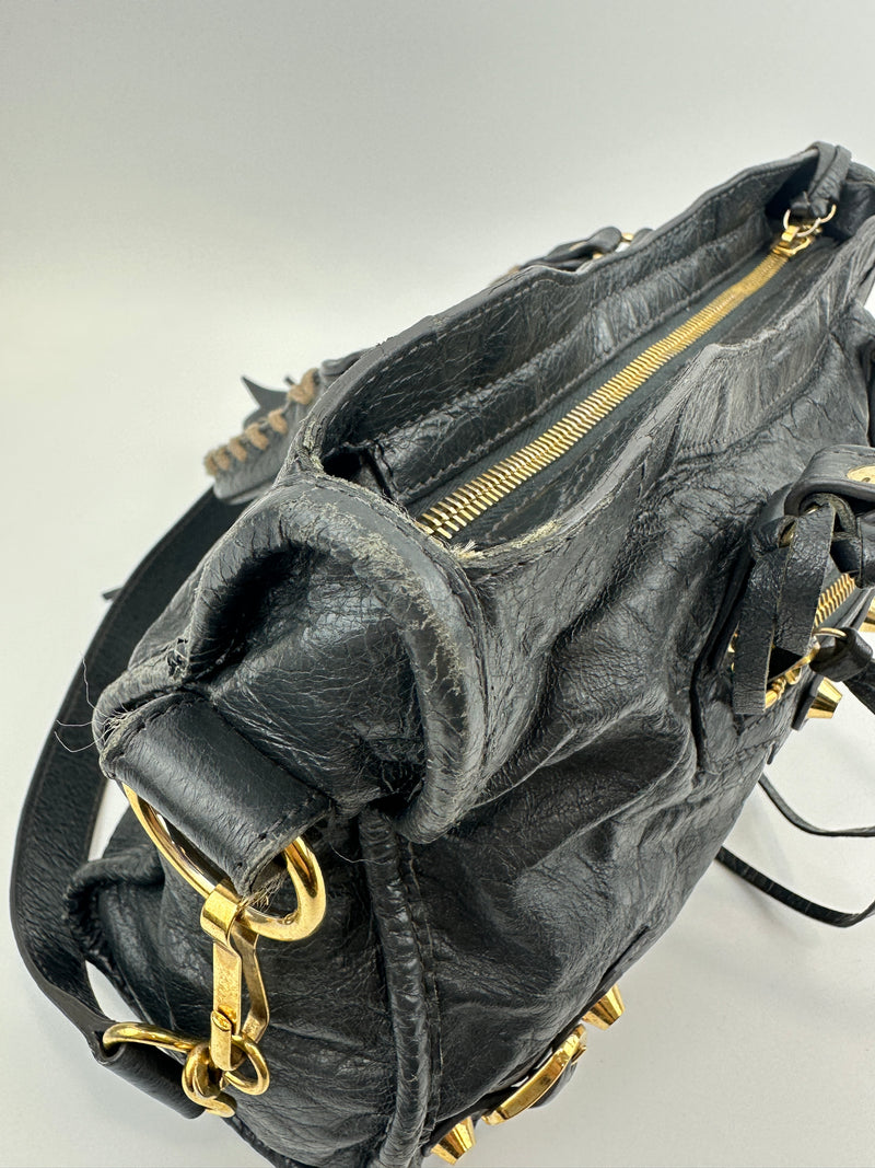 Balenciaga Classic Small City Gris Fossile Lambskin Leather