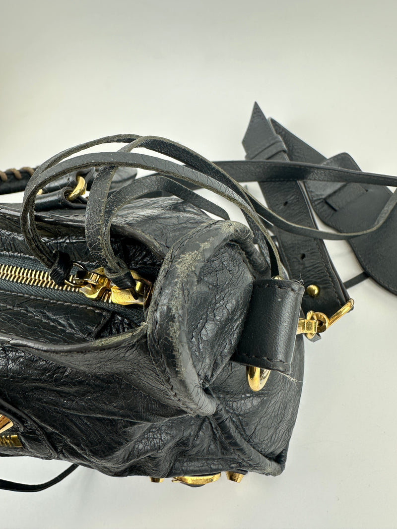 Balenciaga Classic Small City Gris Fossile Lambskin Leather