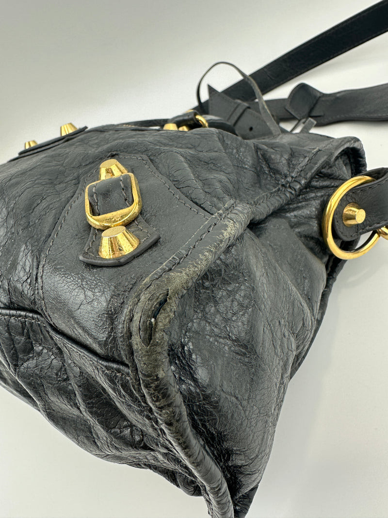 Balenciaga Classic Small City Gris Fossile Lambskin Leather