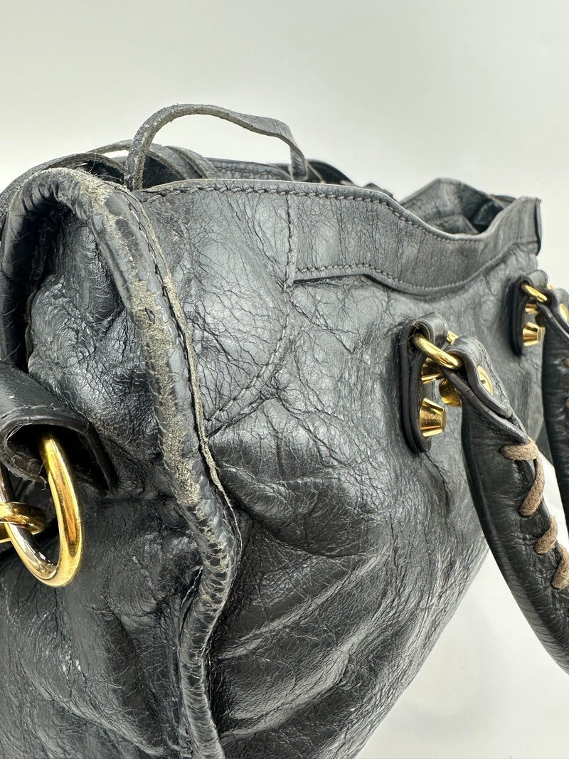 Balenciaga Classic Small City Gris Fossile Lambskin Leather