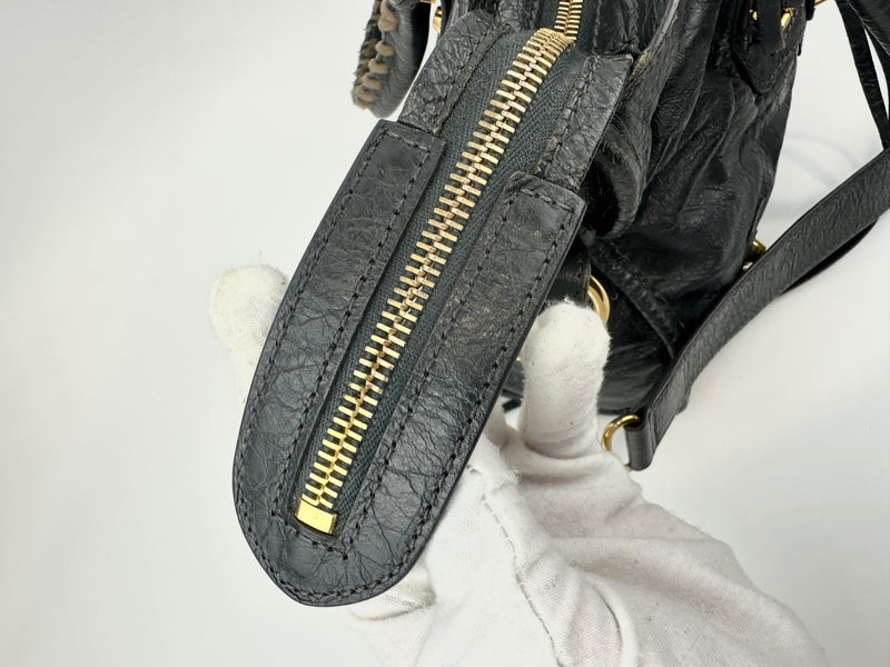 Balenciaga Classic Small City Gris Fossile Lambskin Leather