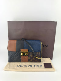 Limited Edition Marine Monogram Blocks Pochette Plate Clutch Bag