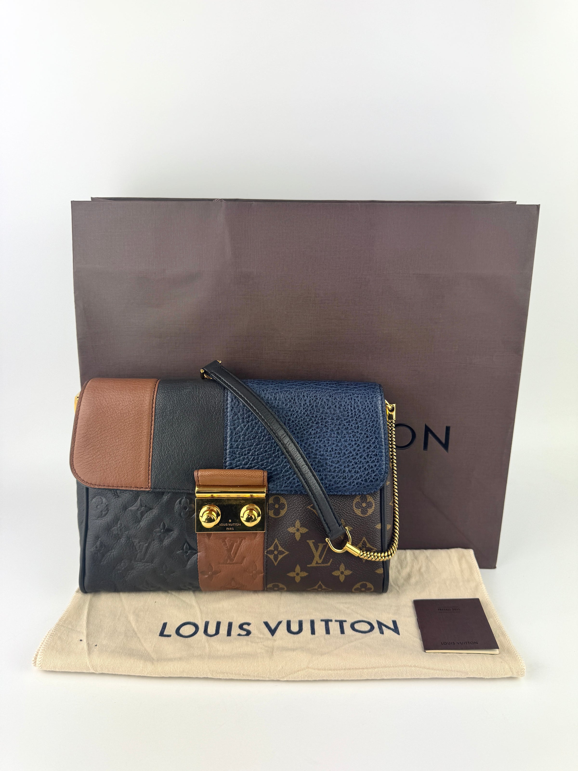 Limited Edition Marine Monogram Blocks Pochette Plate Clutch Bag