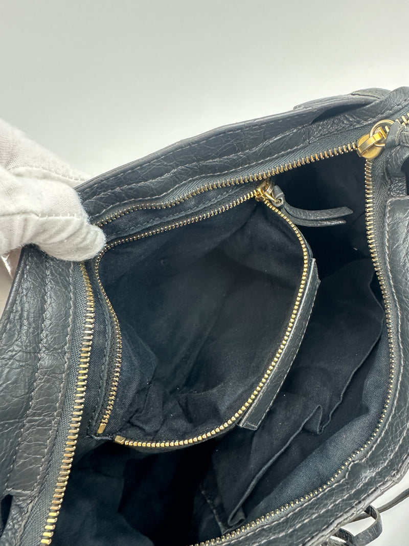 Balenciaga Classic Small City Gris Fossile Lambskin Leather