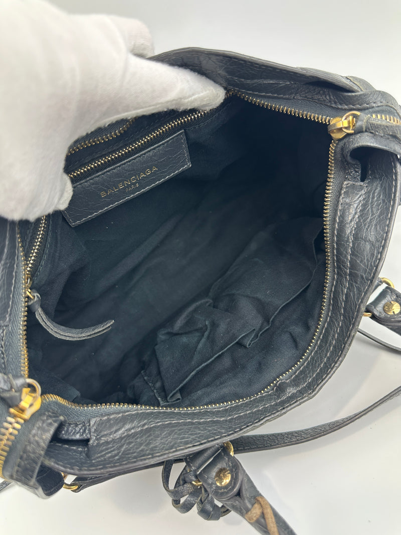 Balenciaga Classic Small City Gris Fossile Lambskin Leather