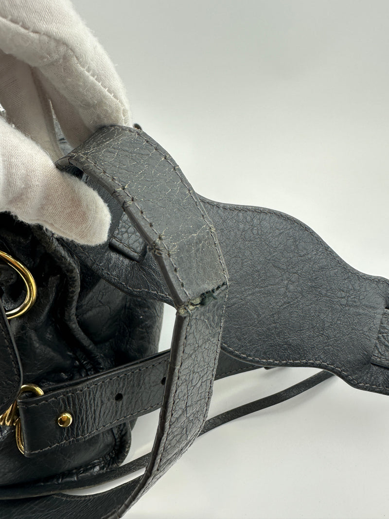 Balenciaga Classic Small City Gris Fossile Lambskin Leather