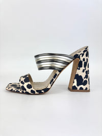 Roberto Cavalli Animal-print Bloc-heel Sandals size 39
