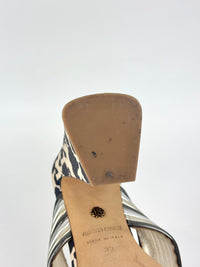 Roberto Cavalli Animal-print Bloc-heel Sandals size 39