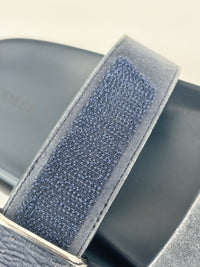 Suede Goatskin Chypre Sandals in Bleu Celeste - Size 38.5