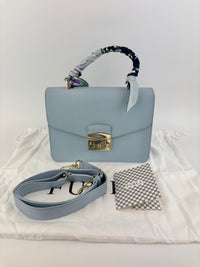 Light Blue S Metropolis Top Handle with Bandeau