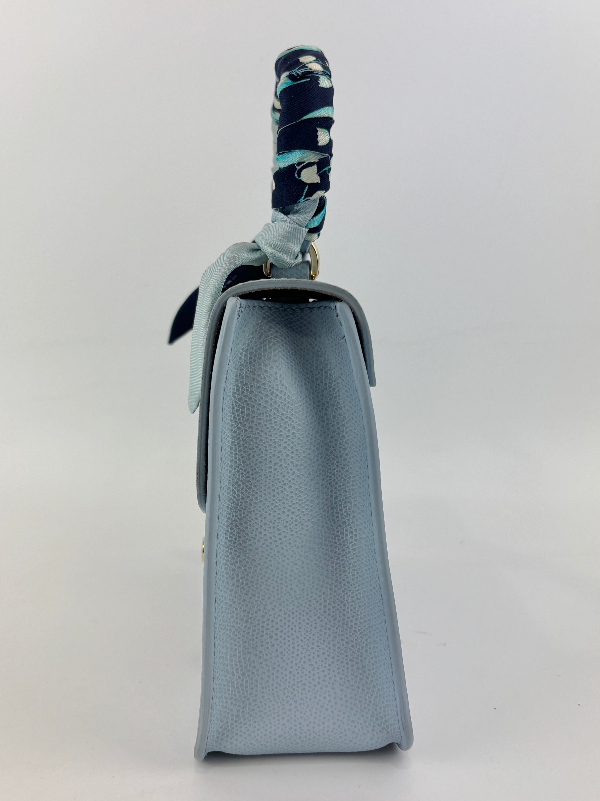 Light Blue S Metropolis Top Handle with Bandeau