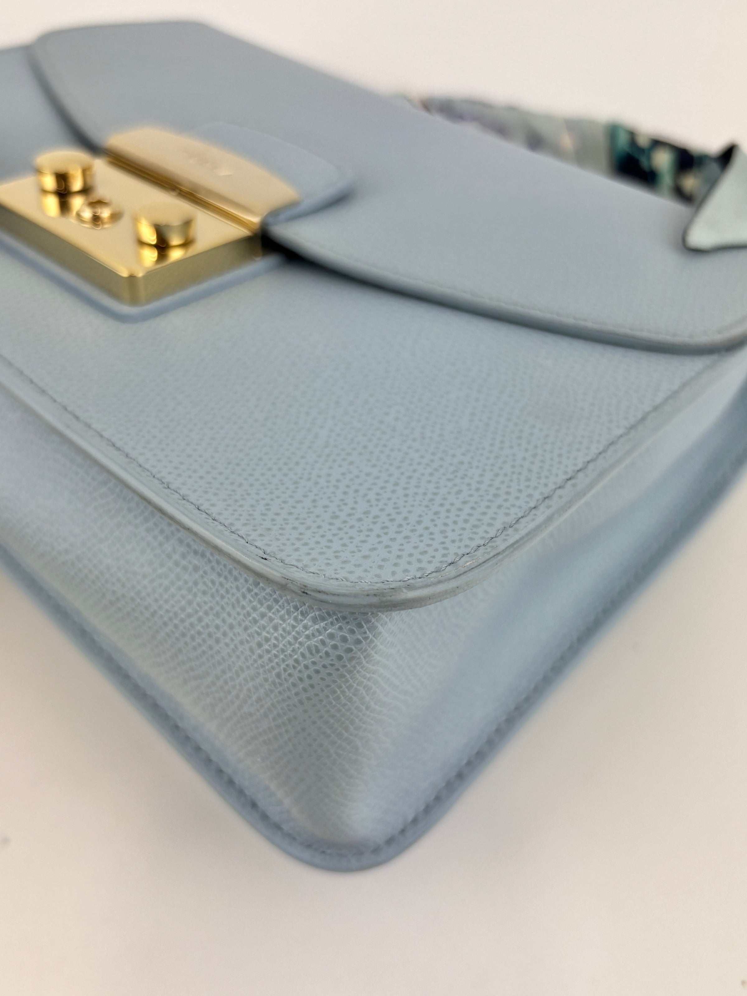 Light Blue S Metropolis Top Handle with Bandeau
