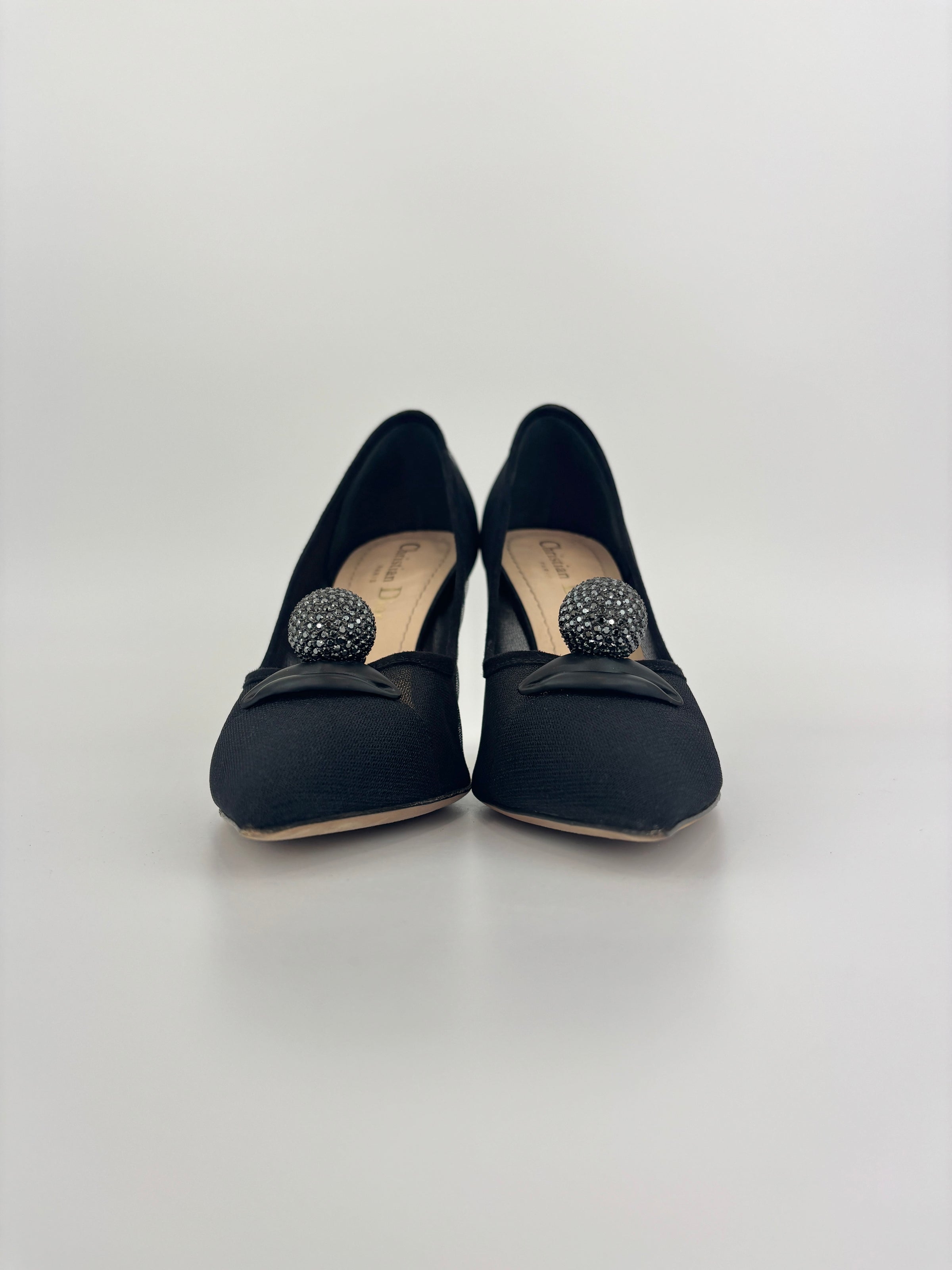 Surreal-D Pump in Black Mesh / Suede - Size 38