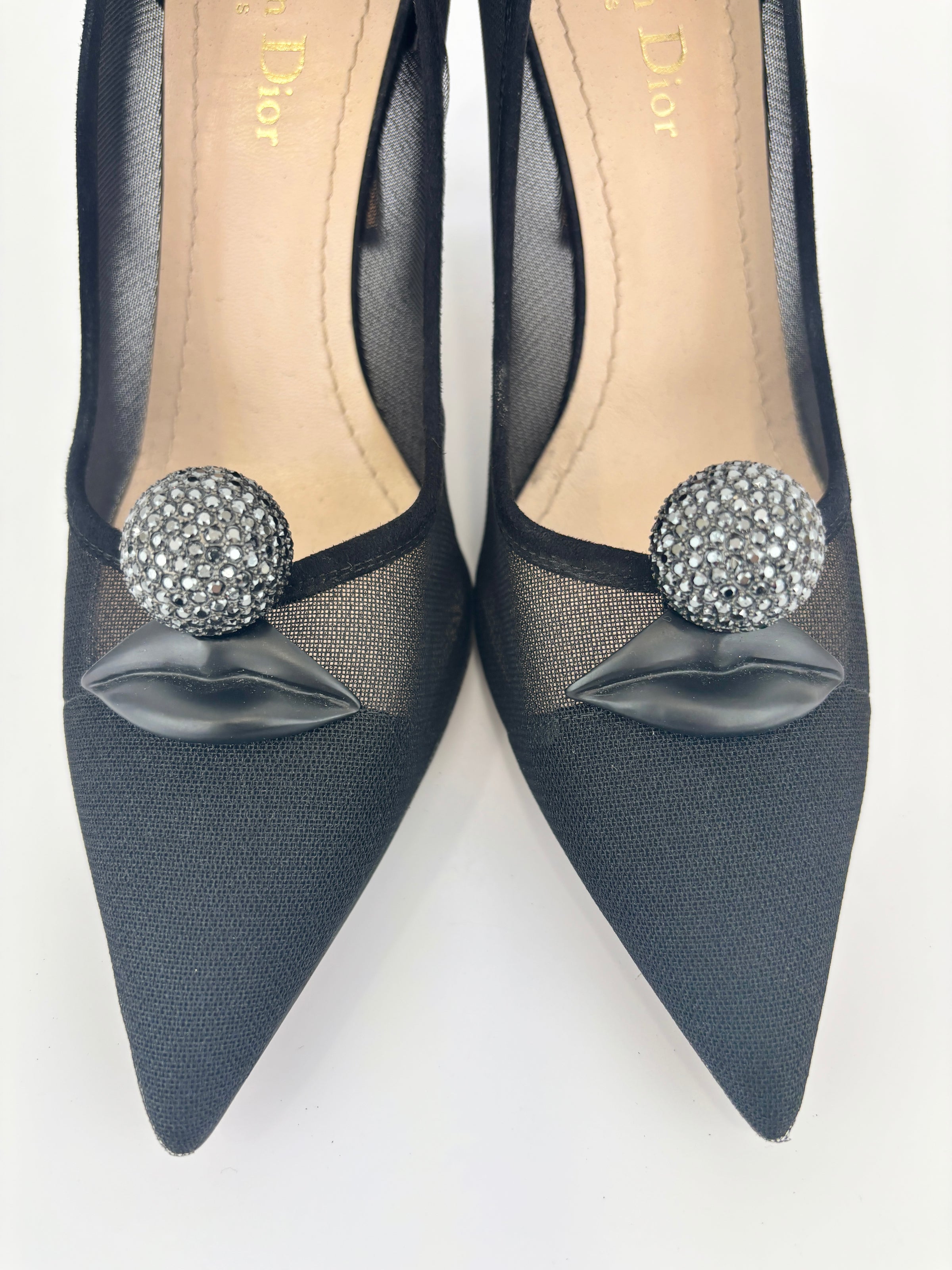 Surreal-D Pump in Black Mesh / Suede - Size 38