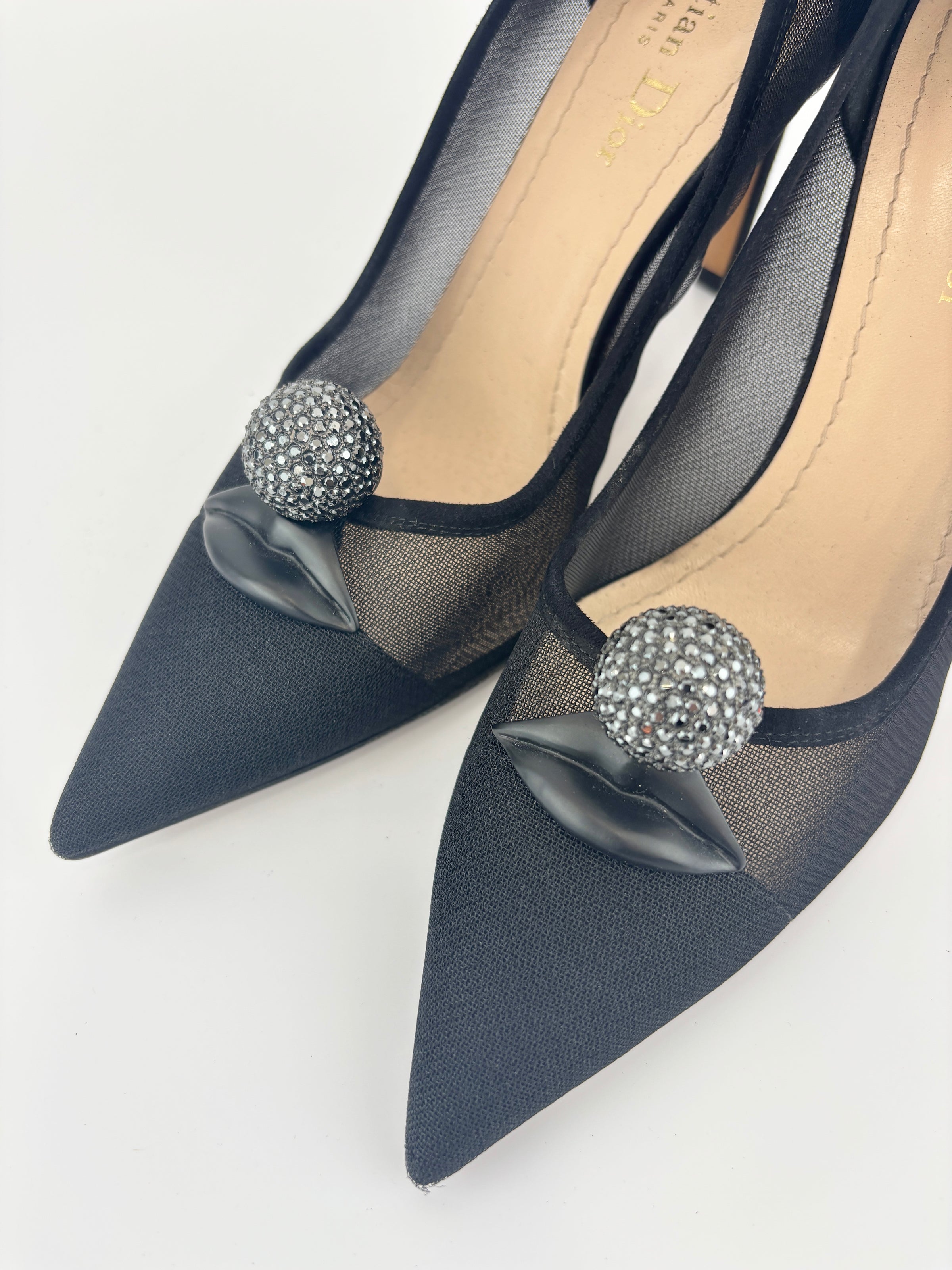 Surreal-D Pump in Black Mesh / Suede - Size 38