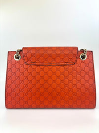 295403 Large Emily Guccissima Chain Shoulder Bag in Rust Orange - Glampot