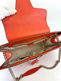 295403 Large Emily Guccissima Chain Shoulder Bag in Rust Orange - Glampot