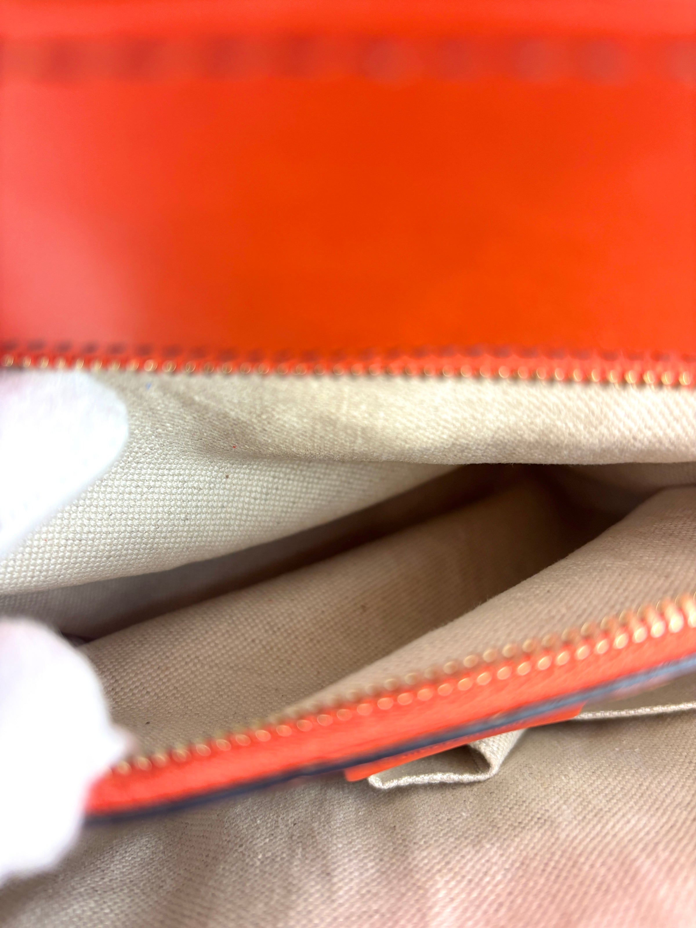 295403 Large Emily Guccissima Chain Shoulder Bag in Rust Orange - Glampot