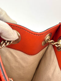 295403 Large Emily Guccissima Chain Shoulder Bag in Rust Orange - Glampot
