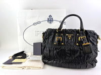 BN1336 Nero Nappa Gaufre Leather Tote