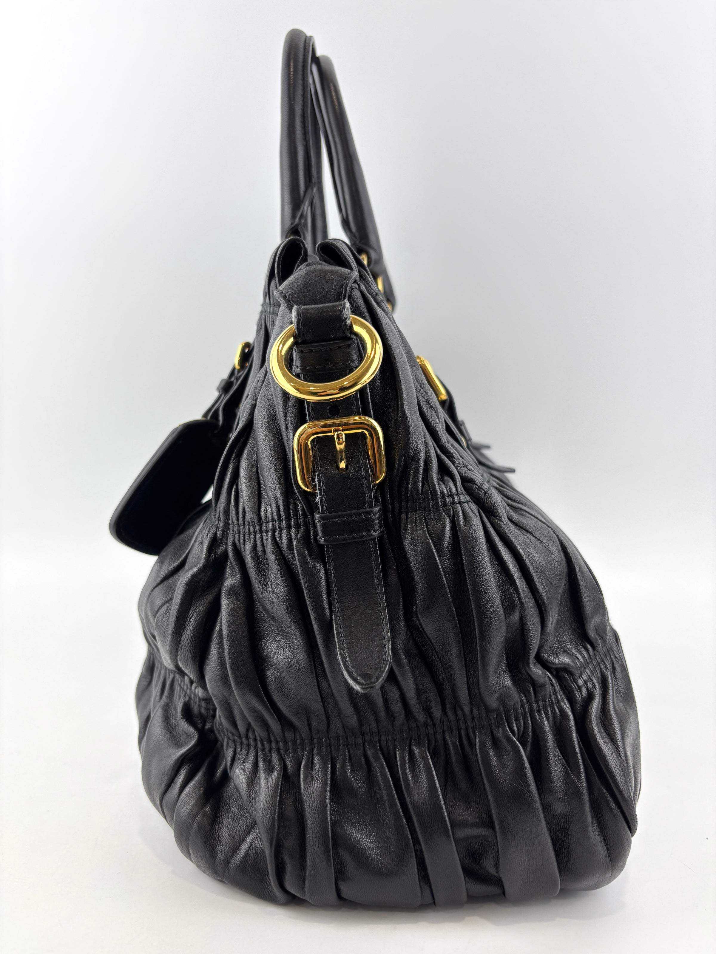 BN1336 Nero Nappa Gaufre Leather Tote