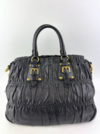 BN1336 Nero Nappa Gaufre Leather Tote