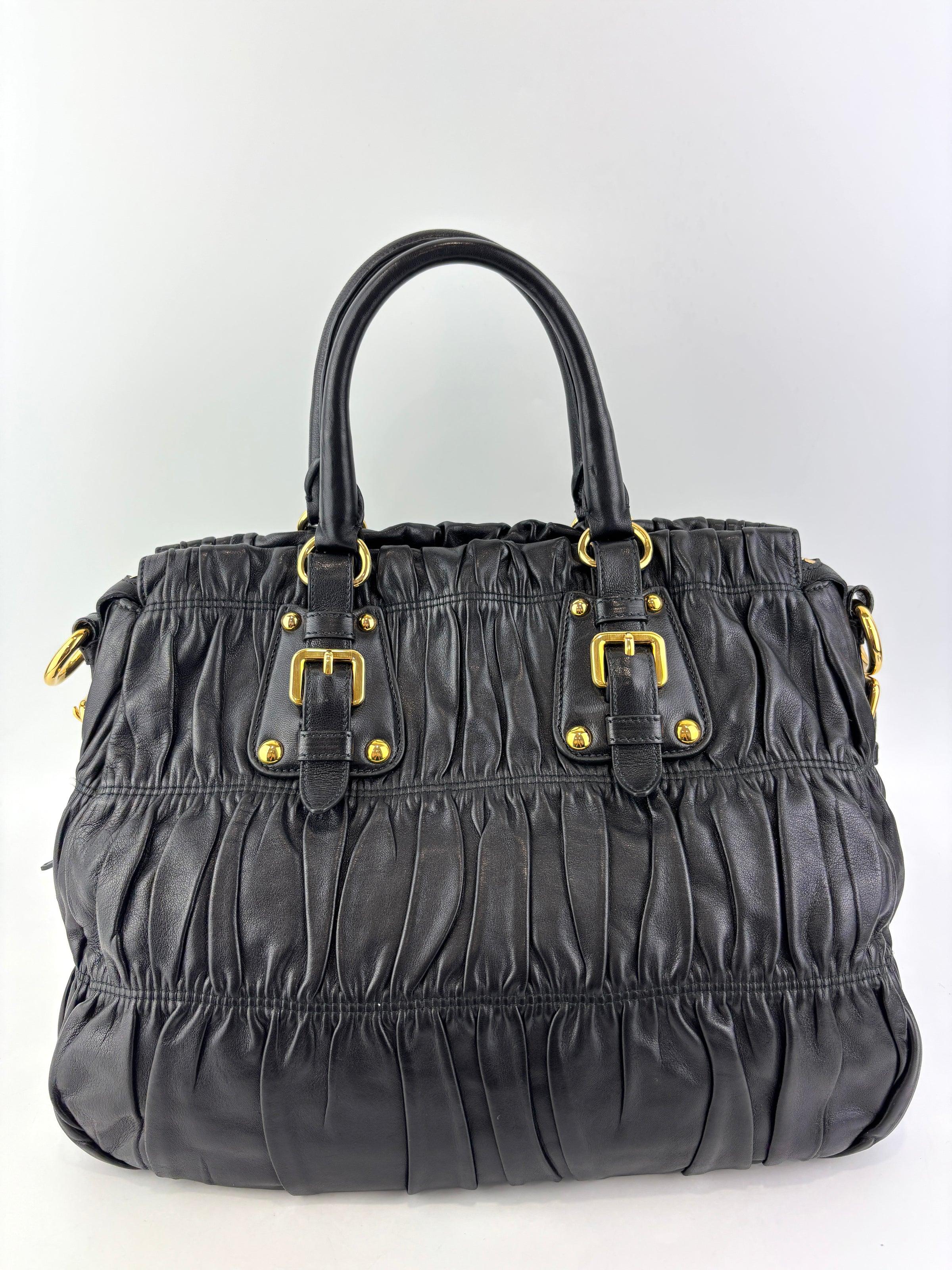 BN1336 Nero Nappa Gaufre Leather Tote
