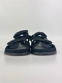 21C Dad Sandals in Black Fabric - Size 39