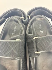 21C Dad Sandals in Black Fabric - Size 39