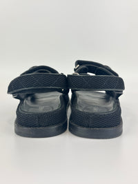 21C Dad Sandals in Black Fabric - Size 39