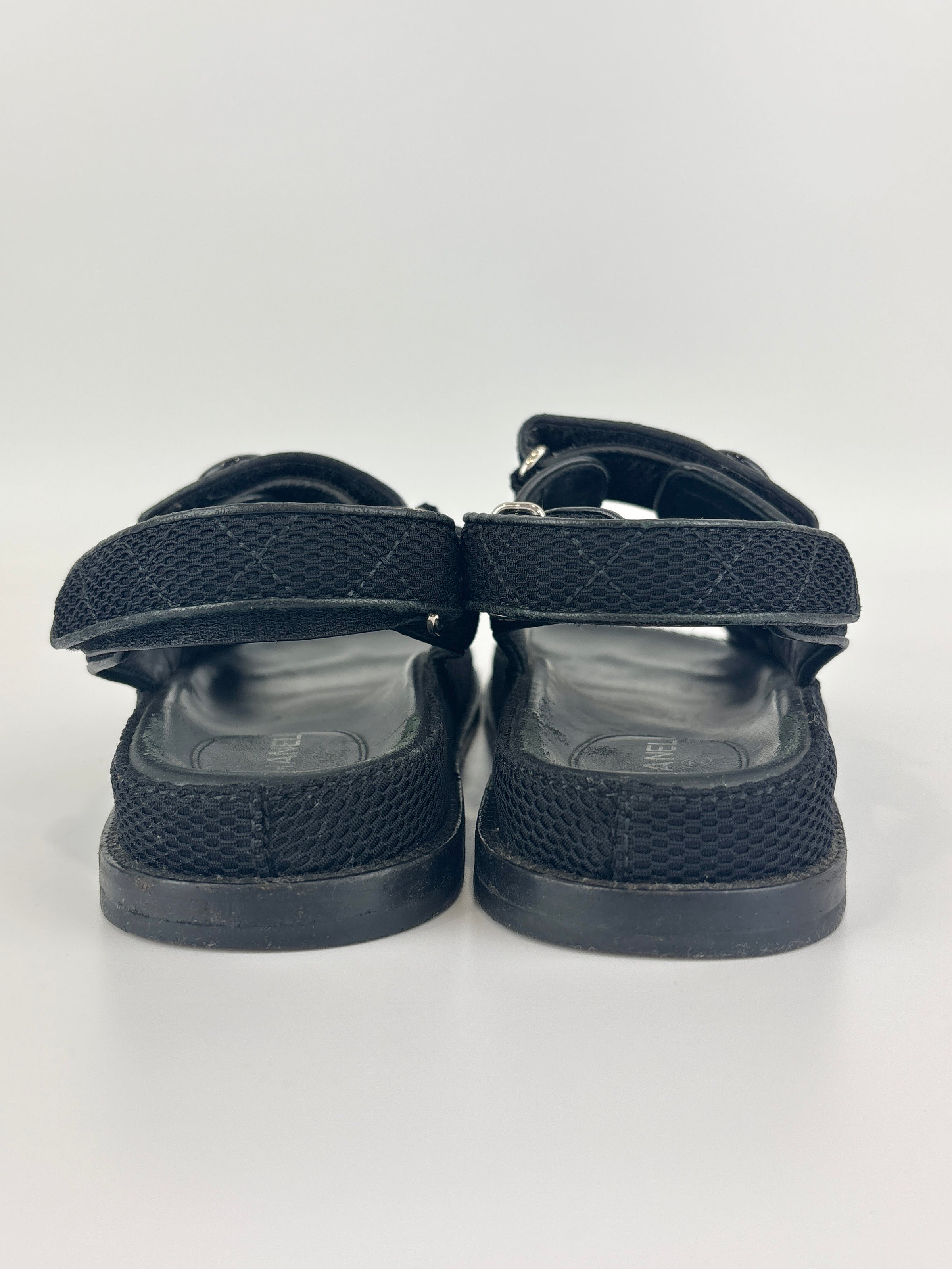 21C Dad Sandals in Black Fabric - Size 39