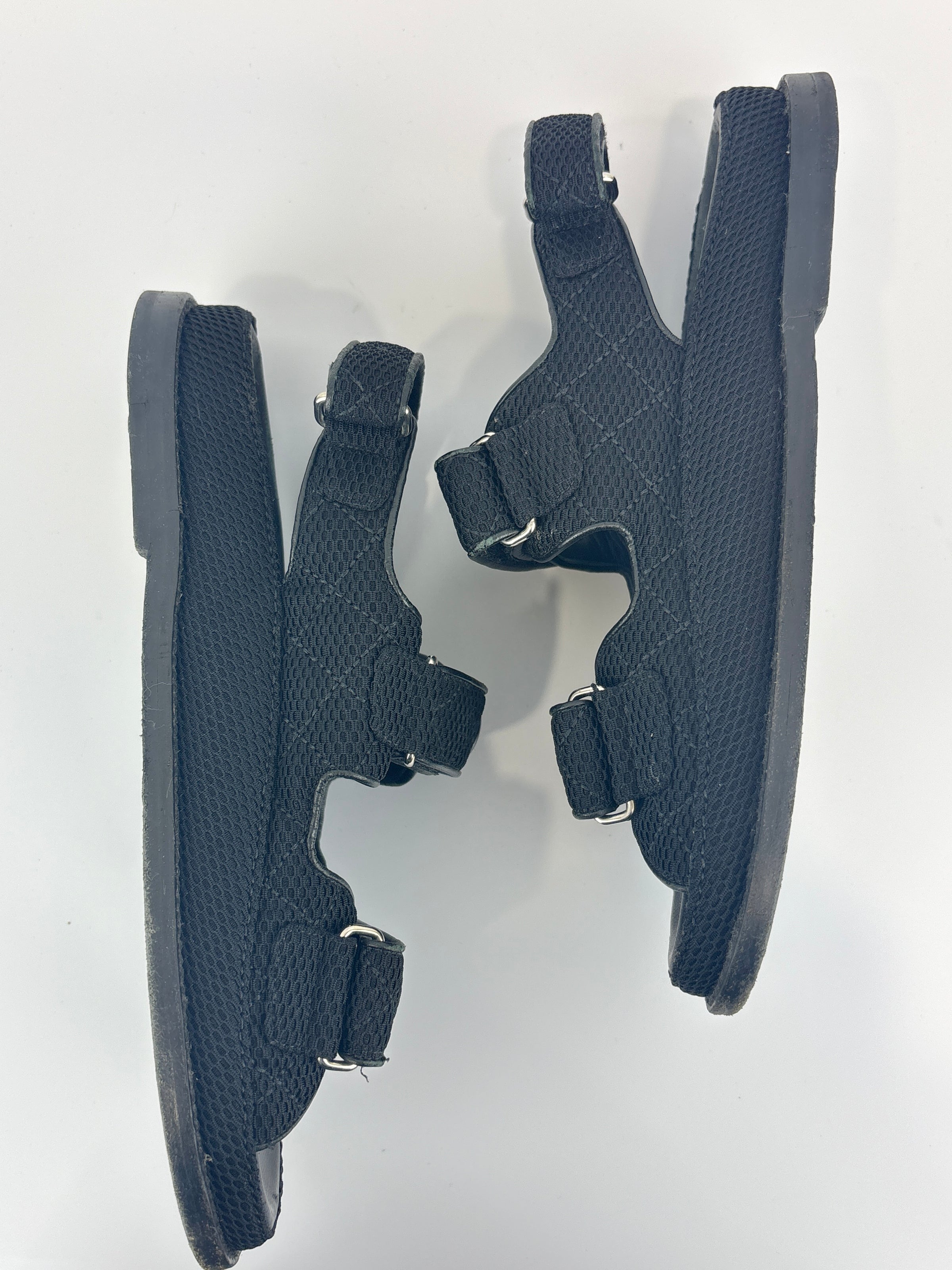21C Dad Sandals in Black Fabric - Size 39