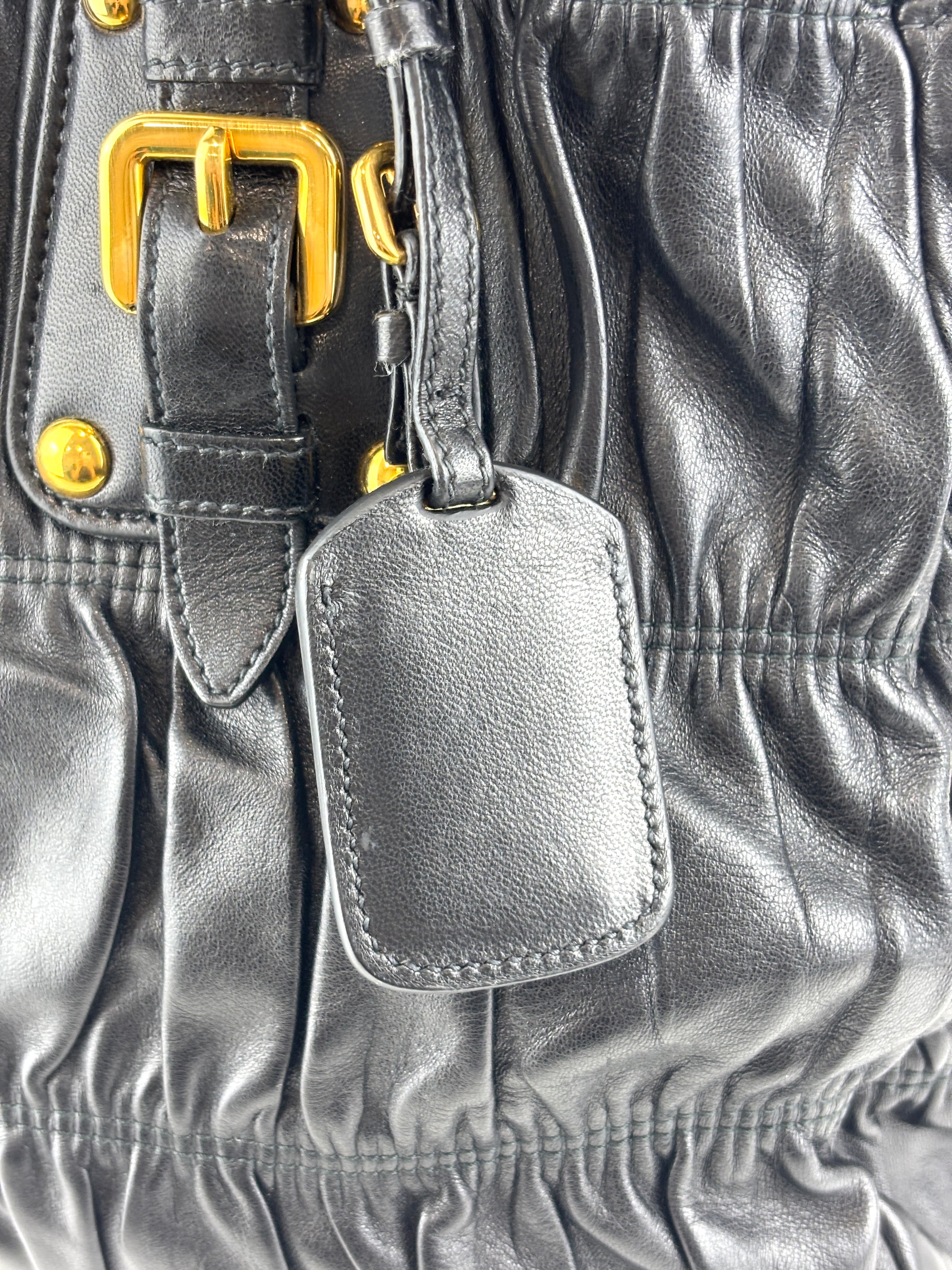 BN1336 Nero Nappa Gaufre Leather Tote