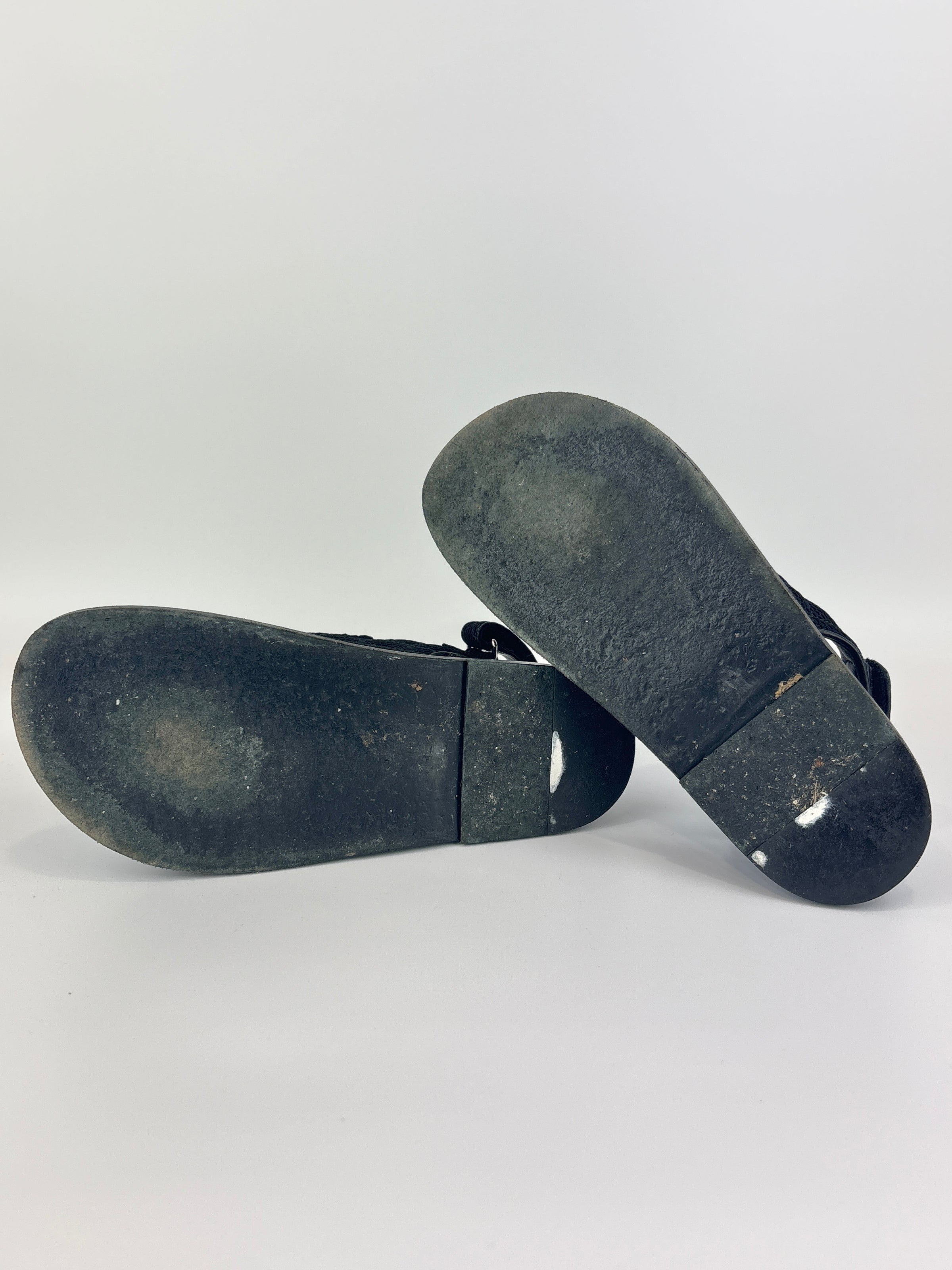 21C Dad Sandals in Black Fabric - Size 39