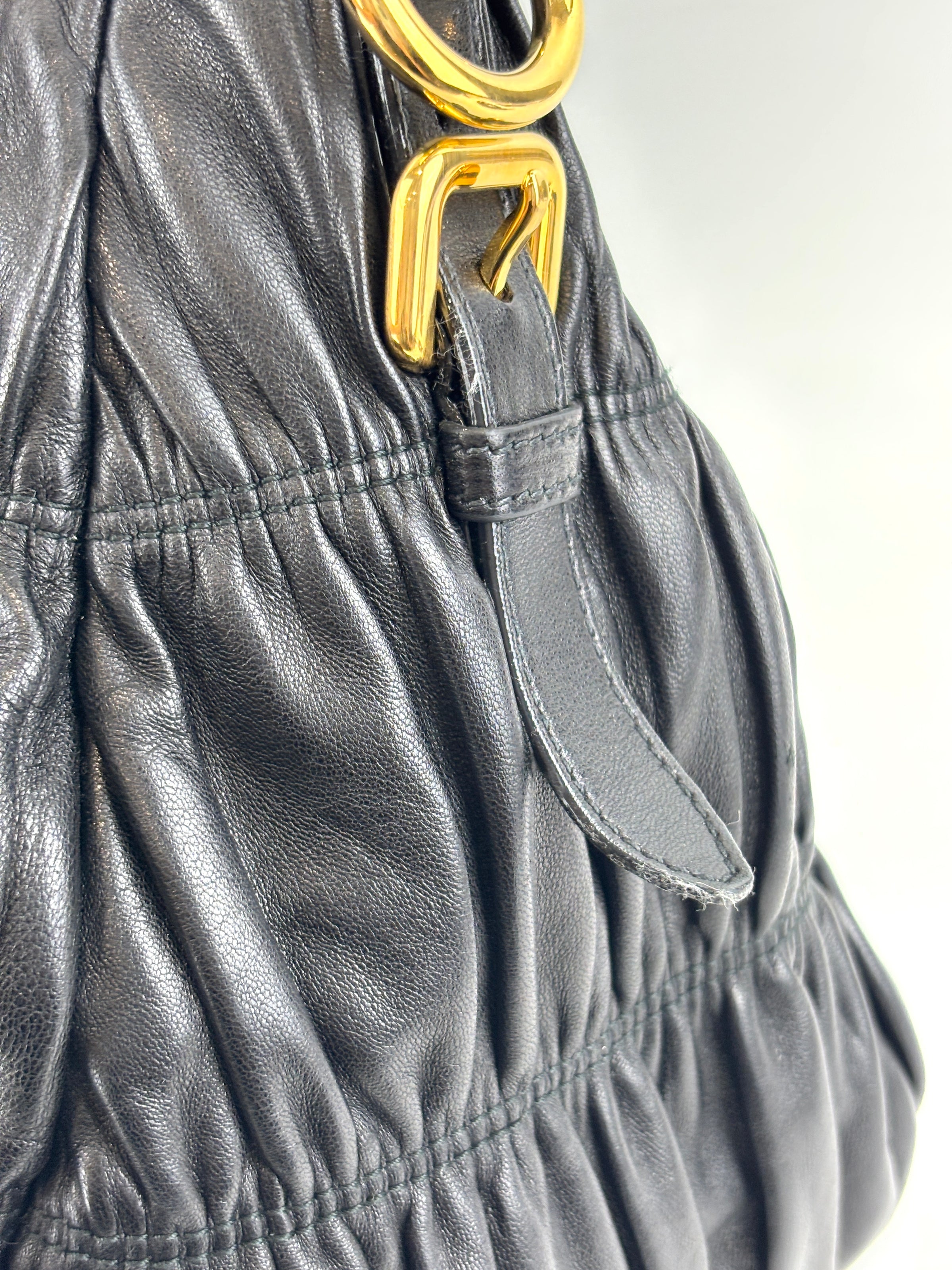 BN1336 Nero Nappa Gaufre Leather Tote