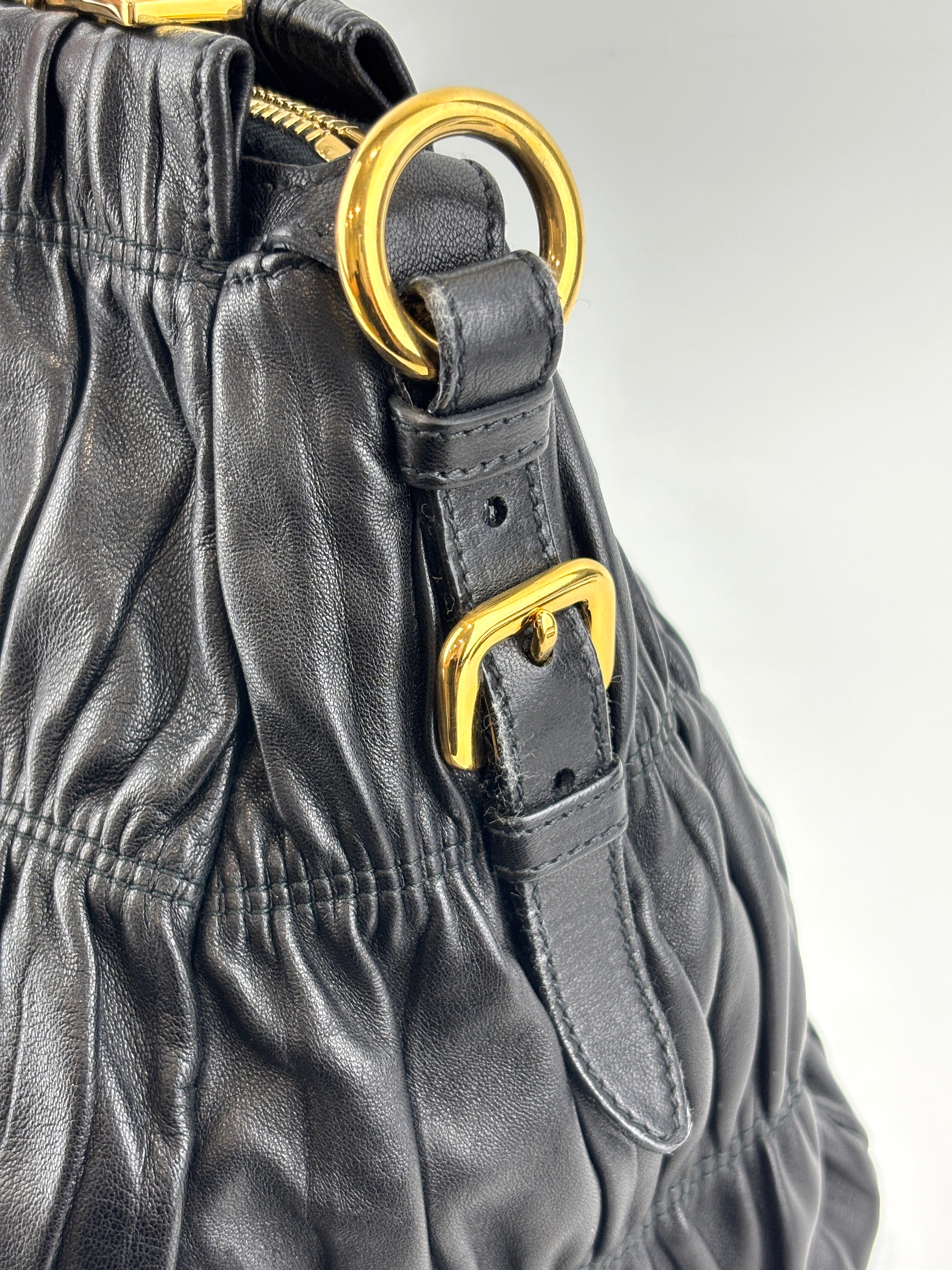 BN1336 Nero Nappa Gaufre Leather Tote