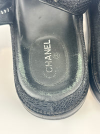 21C Dad Sandals in Black Fabric - Size 39