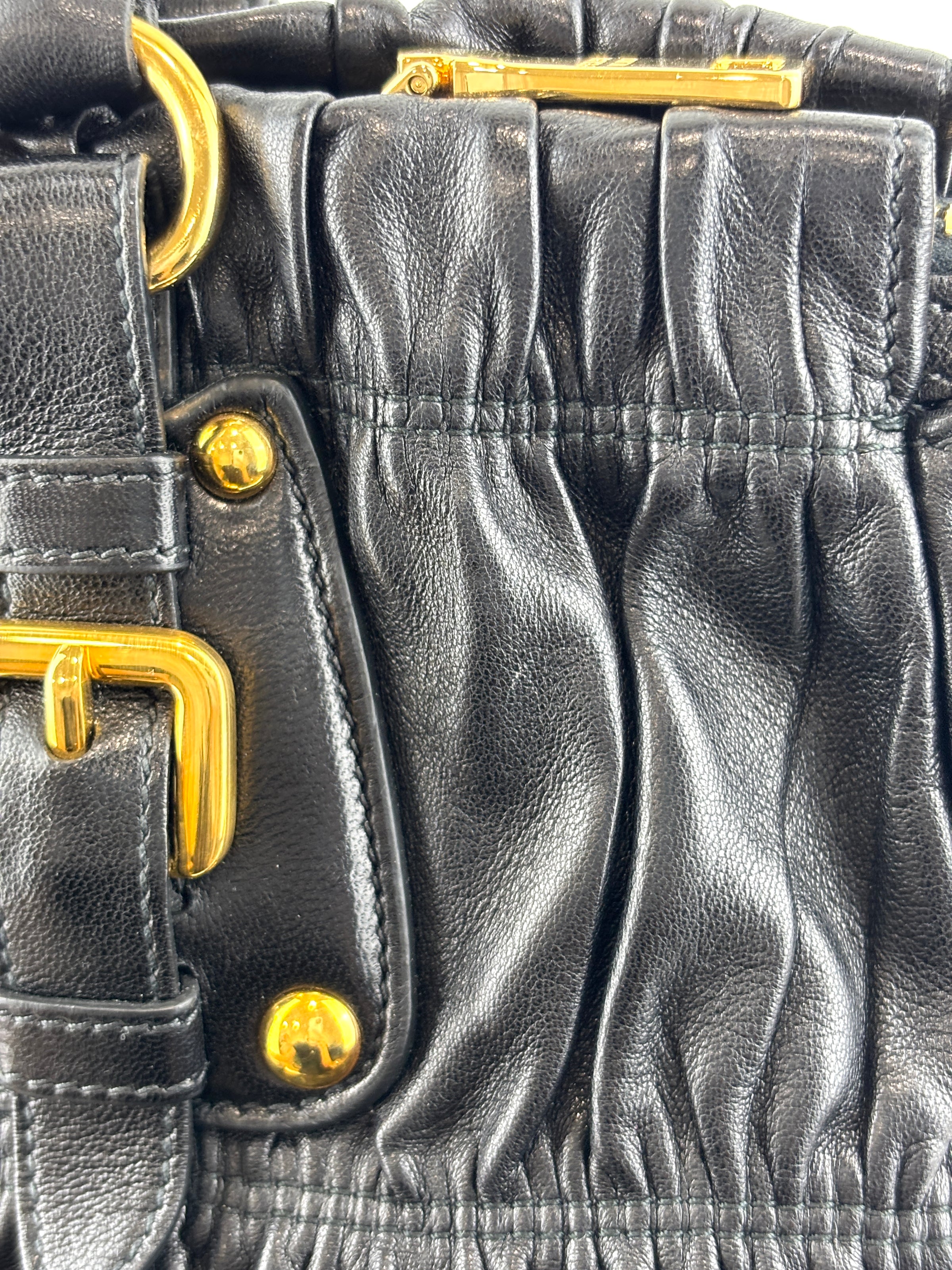 BN1336 Nero Nappa Gaufre Leather Tote