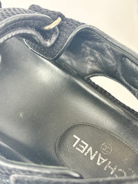 21C Dad Sandals in Black Fabric - Size 39