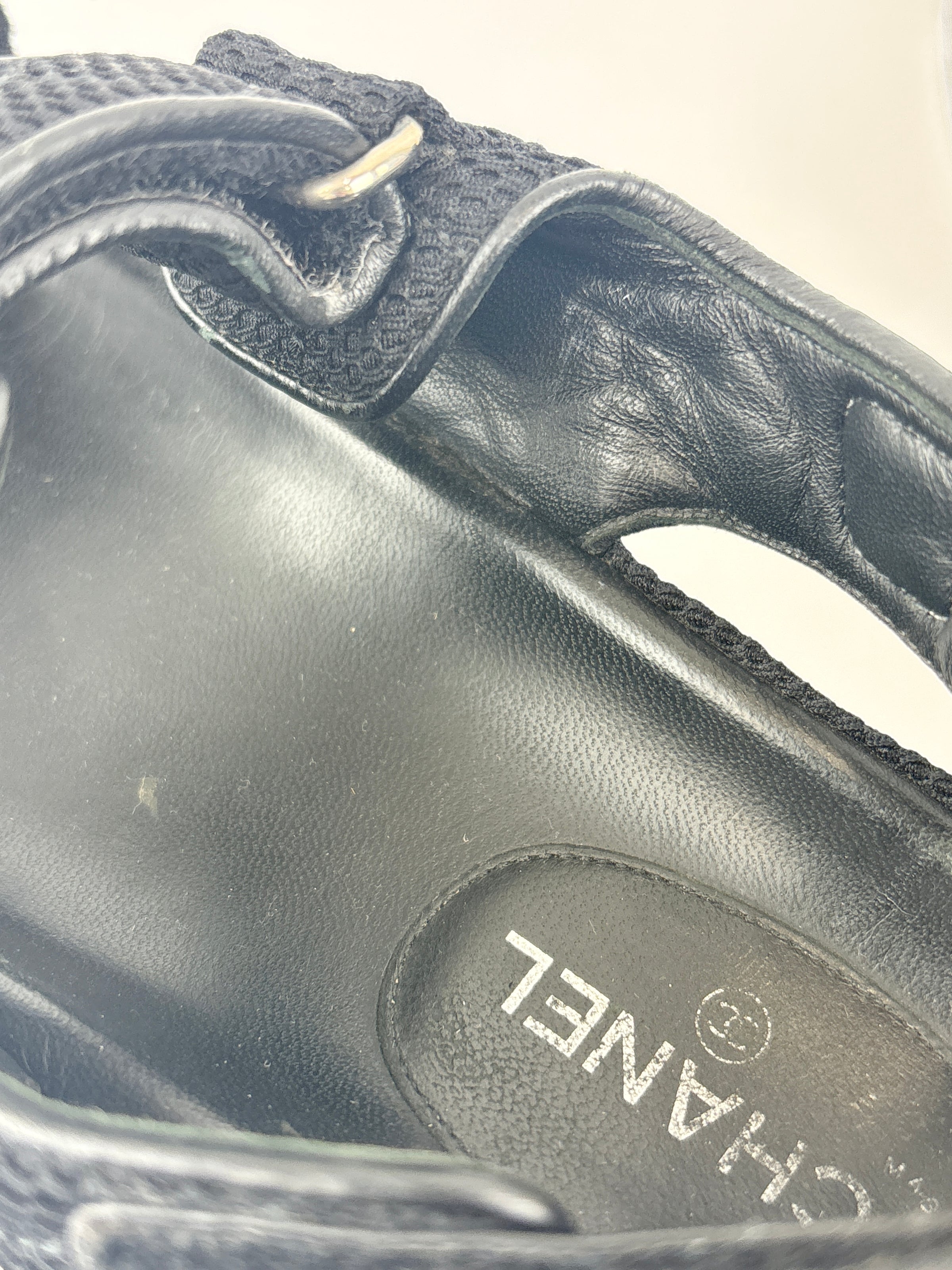 21C Dad Sandals in Black Fabric - Size 39