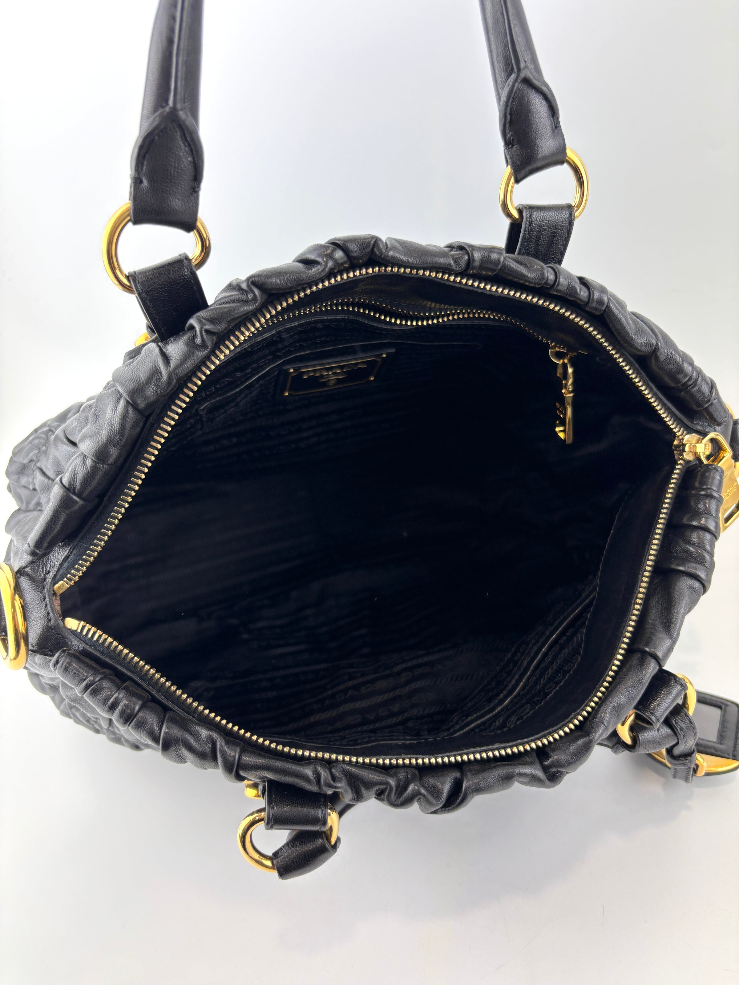 BN1336 Nero Nappa Gaufre Leather Tote
